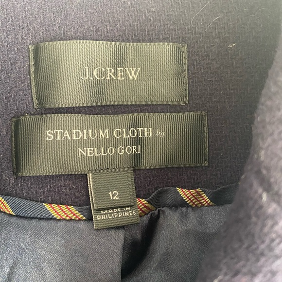 J. Crew Majesty Peacoat Stadium Cloth Nello Gori Navy Blue Wool style C8554, 12 - Picture 10 of 15